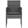 vidaXL 7 Piece Outdoor Dining Set Poly Rattan Grey