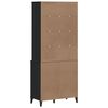 vidaXL Highboard VIKEN Black 80x40x190 cm Solid Wood Pine