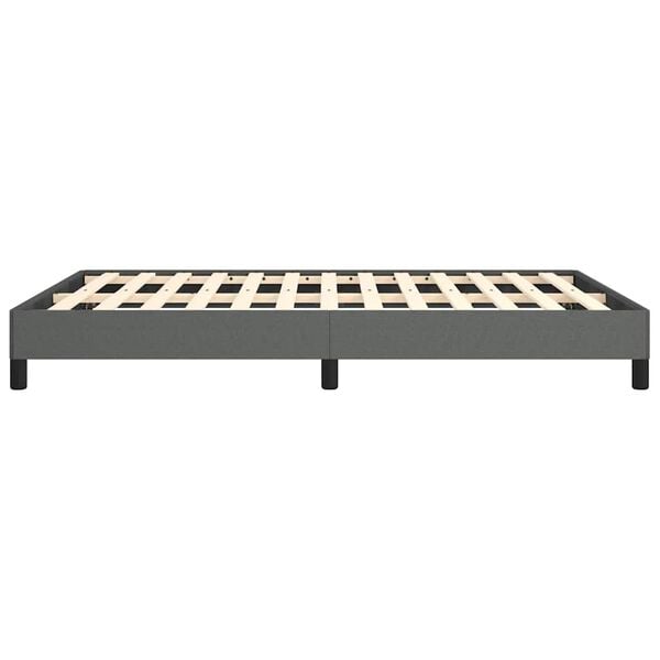 vidaXL Bed Frame without Mattress Dark Grey 137x187 cm Double Fabric