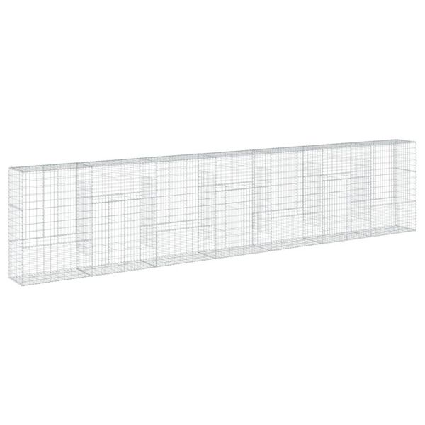 vidaXL Gabion Basket with Cover 700x50x150 cm Galvanised Iron