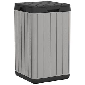 vidaXL Outdoor Garbage Bin Grey 38x38x65 cm PP