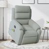 vidaXL Electric Stand up Massage Recliner Chair Light Grey Velvet