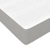 vidaXL Box Spring Bed with Mattress Light Grey 137x190 cm Full Fabric