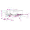 vidaXL Daybed with Trundle without Mattress Light Grey 100x190 cm