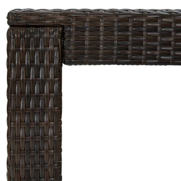 vidaXL 5 Piece Garden Bar Set with Cushions Poly Rattan Brown