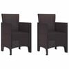 vidaXL Garden Dining Set 3 pcs Brown Polt rattan