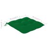 vidaXL Batavia Chairs 2 pcs with Green Cushions Solid Teak Wood