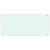 vidaXL Kitchen Backsplash 2 pcs White 90 x 40 cm Tempered Glass