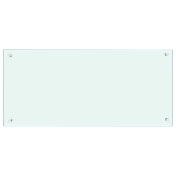 vidaXL Kitchen Backsplash 2 pcs White 90 x 40 cm Tempered Glass