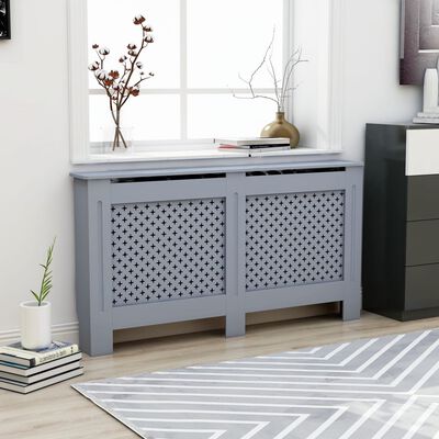 vidaXL Radiator Cover Anthracite 152x19x81.5 cm MDF