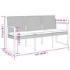 vidaXL 3-Seater Garden Bench with Cushions Black PP Rattan