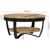 vidaXL Coffee Table Solid Rough Mango Wood 65x32 cm