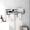 vidaXL Towel Rack Black 95x25x22 cm Iron