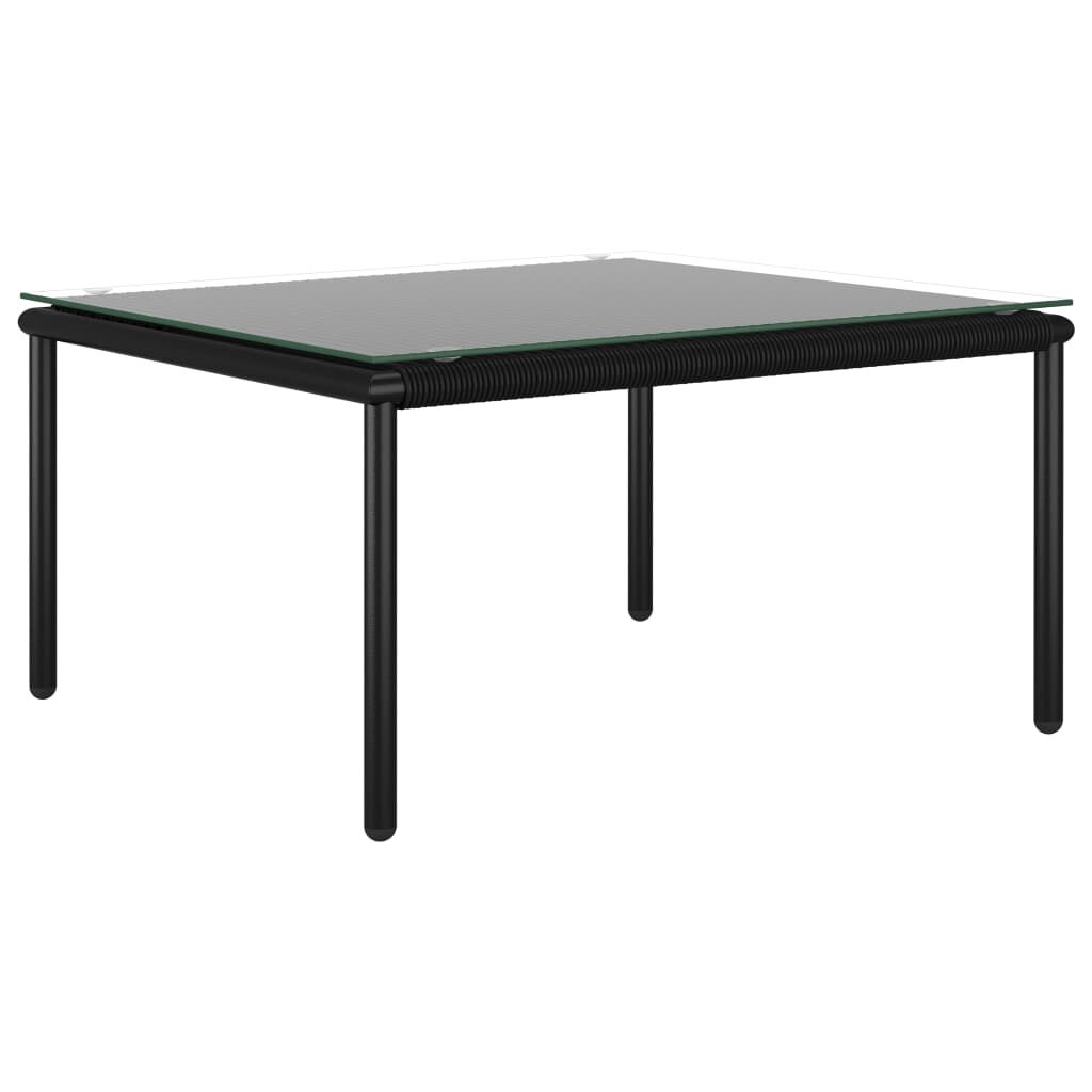 vidaXL 6 Piece Garden Lounge Set with Cushions Black PVC