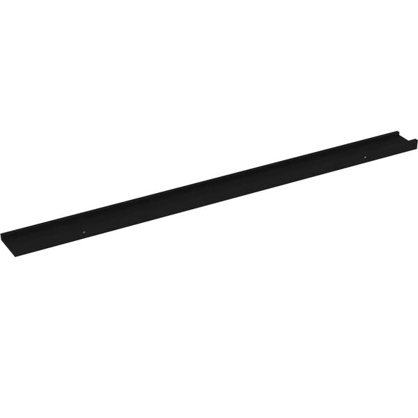 vidaXL Wall Shelves 2 pcs Black 115x9x3 cm