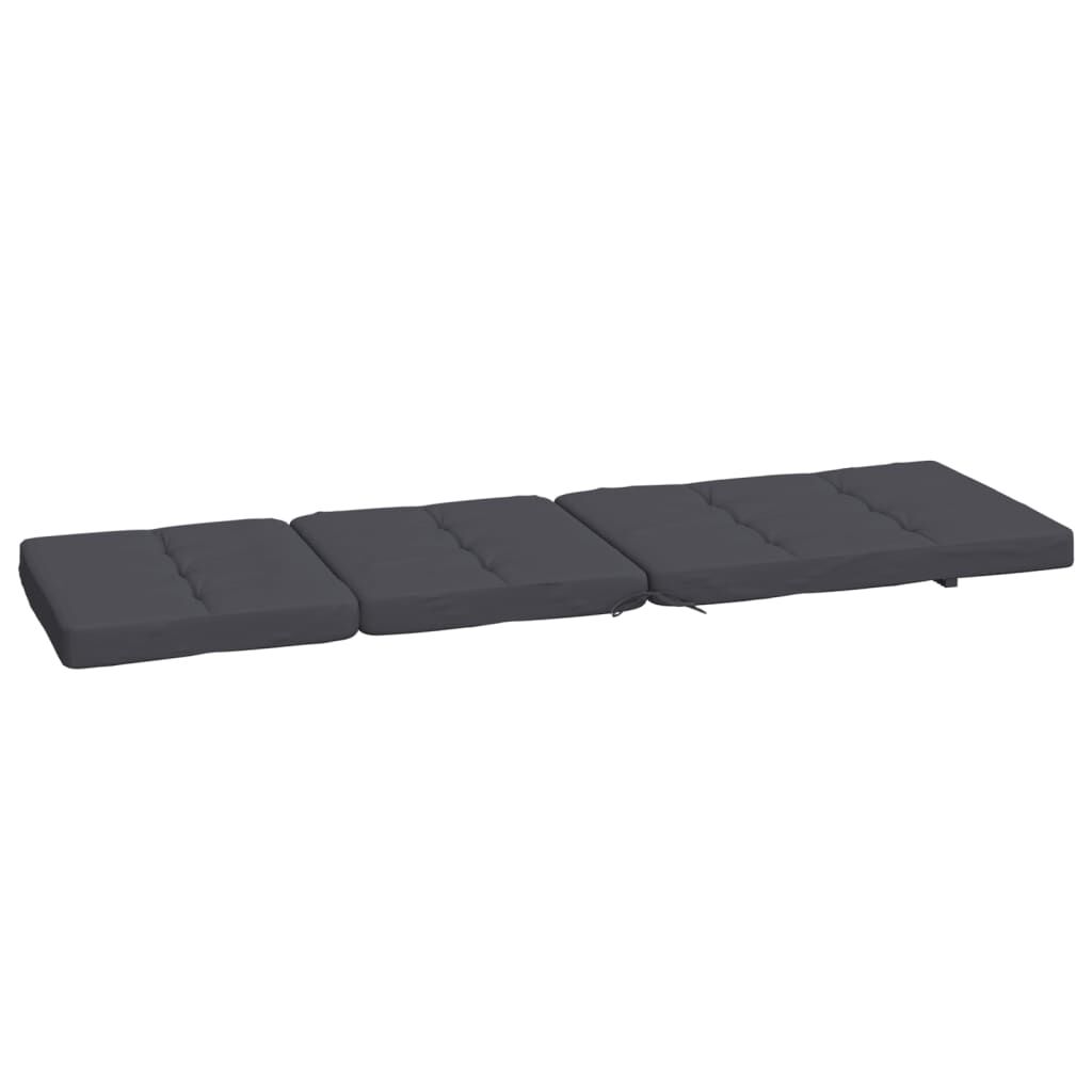 vidaXL Deck Chair Cushions 2 pcs Anthracite Oxford Fabric