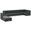 vidaXL 8 Piece Garden Lounge Set with Cushions Black Poly Rattan