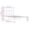 vidaXL Metal Bed Frame without Mattress with Headboard White 100x200cm