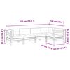 vidaXL 5 Piece Garden Sofa Set with Cushions Wax Brown Solid Wood Pine