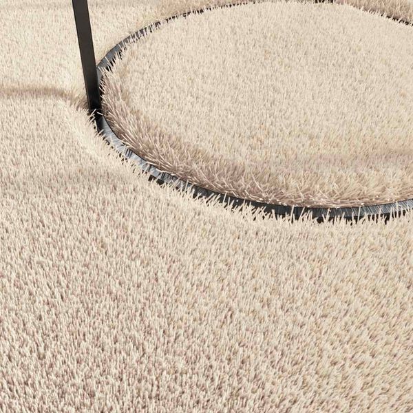 vidaXL Washable Rug Soft Shaggy Beige 160x230 cm Anti Slip