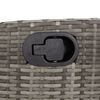 vidaXL 3 Piece Garden Dining Set with Cushions Grey Poly Rattan