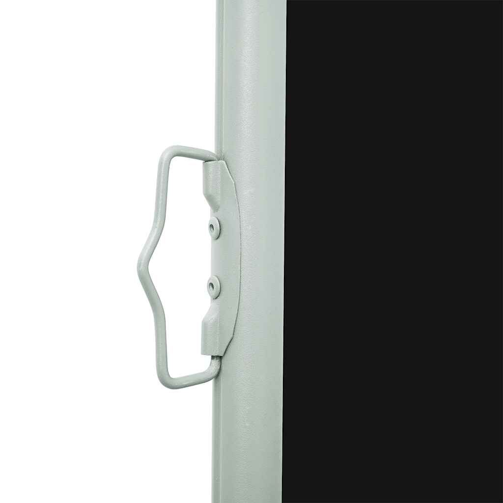 vidaXL Patio Retractable Side Awning 600x160 cm Black