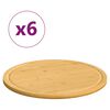 vidaXL Chopping Boards 6 pcs &Oslash;40x1.5 cm Bamboo