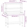 vidaXL Kitchen Work Table with Overshelf 110x55x150 cm Stainless Steel