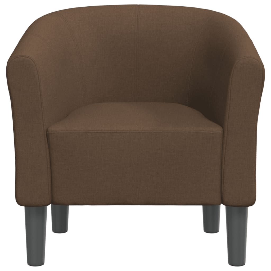vidaXL Tub Chair Brown Fabric