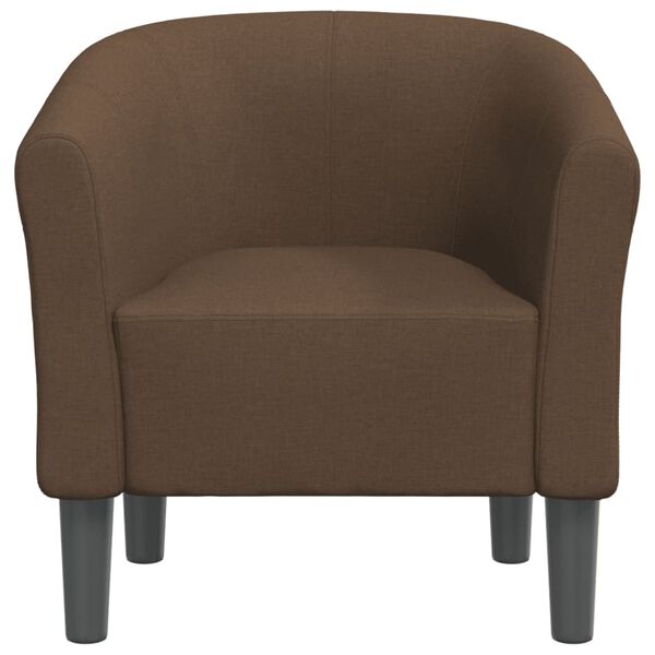 vidaXL Tub Chair Brown Fabric