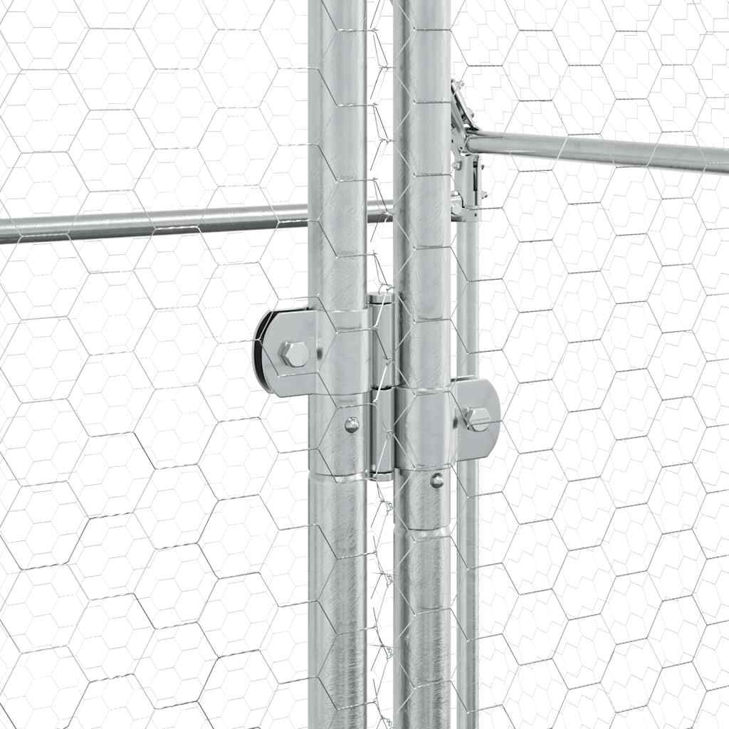 vidaXL Chicken Cage Silver 100x100x190 cm Galvanised Steel