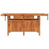 vidaXL Workbench with Drawers and Vices 192x62x83 cm Solid Wood Acacia