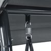 vidaXL Garden Swing Bench with Adjustable Canopy Dark Grey Steel