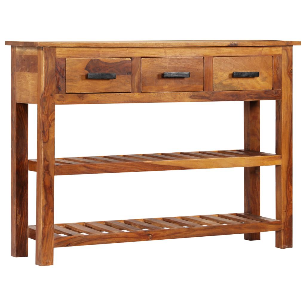 vidaXL Sideboard with 3 Drawers 110x30x80 cm Solid Acacia Wood