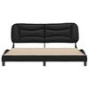 vidaXL Bed Frame without Mattress "Hvar" Black and White 183x213 cm Faux Leather
