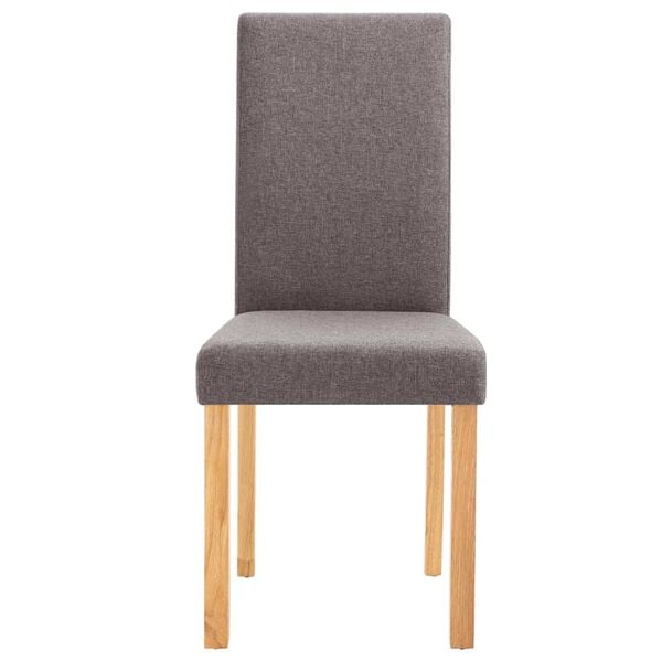 vidaXL Dining Chairs 4 pcs Taupe Fabric