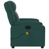 vidaXL Massage Recliner Chair Dark Green Fabric