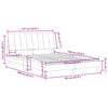 vidaXL Bed Frame without Mattress "Hanko" Light Grey 137x190 cm Double Velvet