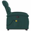 vidaXL Stand up Massage Recliner Chair Dark Green Fabric