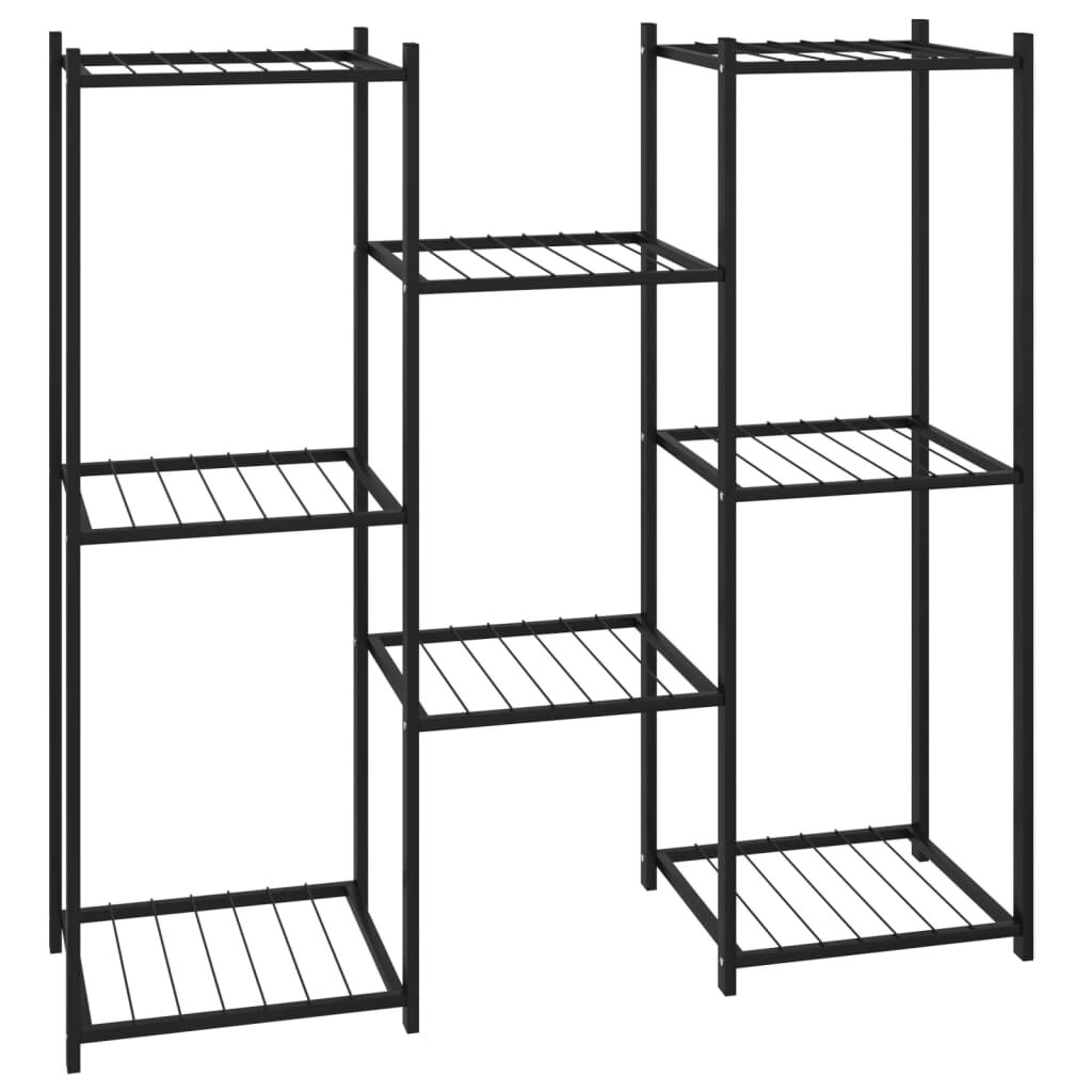 vidaXL Flower Stand 83x25x80 cm Black Iron