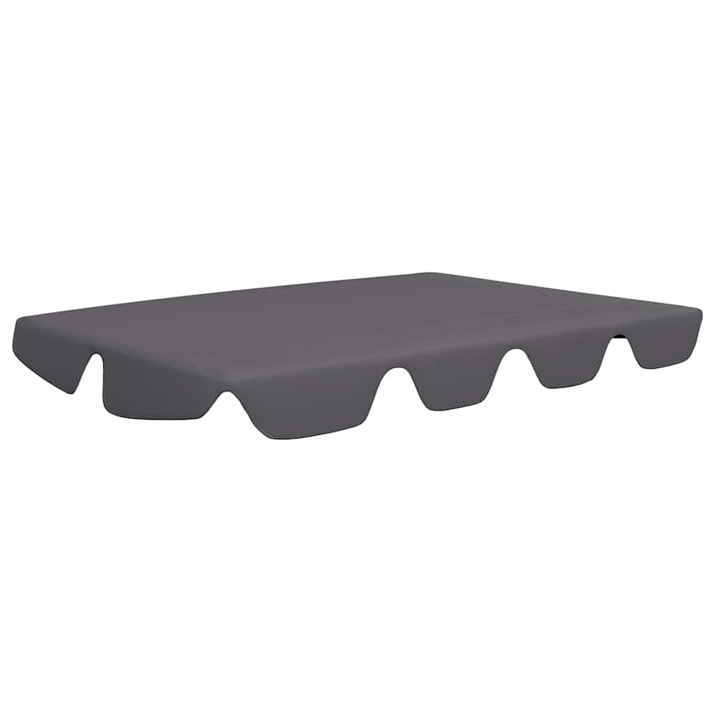 vidaXL Replacement Canopy for Garden Swing Anthracite 188/168x145/110cm