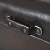 vidaXL Storage Benches 3 pcs Dark Brown Solid Wood Pine&Faux Leather
