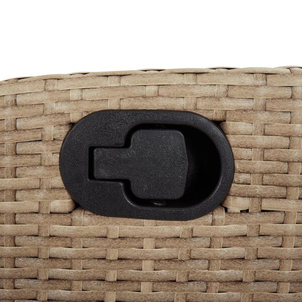 vidaXL 3 Piece Bistro Set with Cushions Beige Poly Rattan