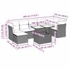 vidaXL 8 Piece Garden Sofa Set with Cushions Black Poly Rattan