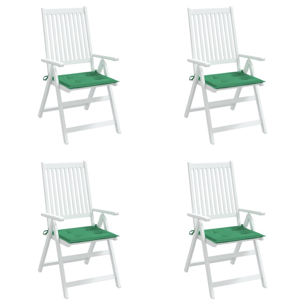 vidaXL Garden Chair Cushions 4 pcs Green 50x50x3 cm Oxford Fabric