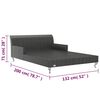 vidaXL 2-Person Garden Sun Bed with Cushions Poly Rattan Black