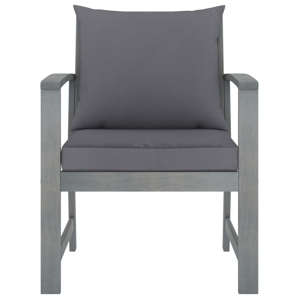 vidaXL 4 Piece Garden Lounge Set with Cushions Solid Acacia Wood