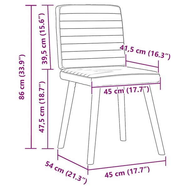 vidaXL Dining Chairs 2 pcs Dark Grey Fabric