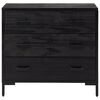 vidaXL Chest of Drawers Black 75x35x70 cm Solid Pinewood