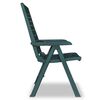 vidaXL Reclining Garden Chairs 6 pcs Plastic Green